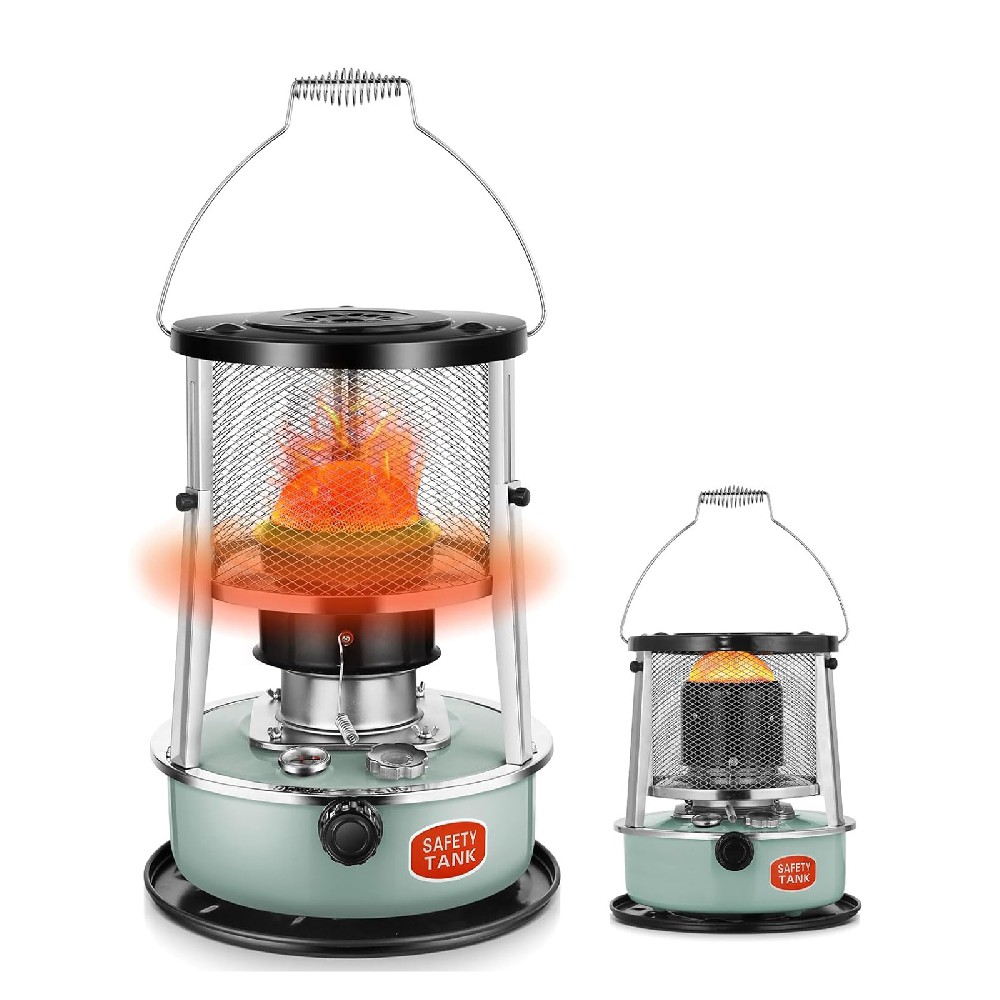 Kerosene Heaters, Kerosene Stove Heater, Kerosene Heaters for Indoor Use, Portable Camping Kerosene Stove for Heating, Cooking, Camping Oil Heaters (4.5l, 4 Wicks, 2 Pairs Gloves, 1 Black Carry Bag)